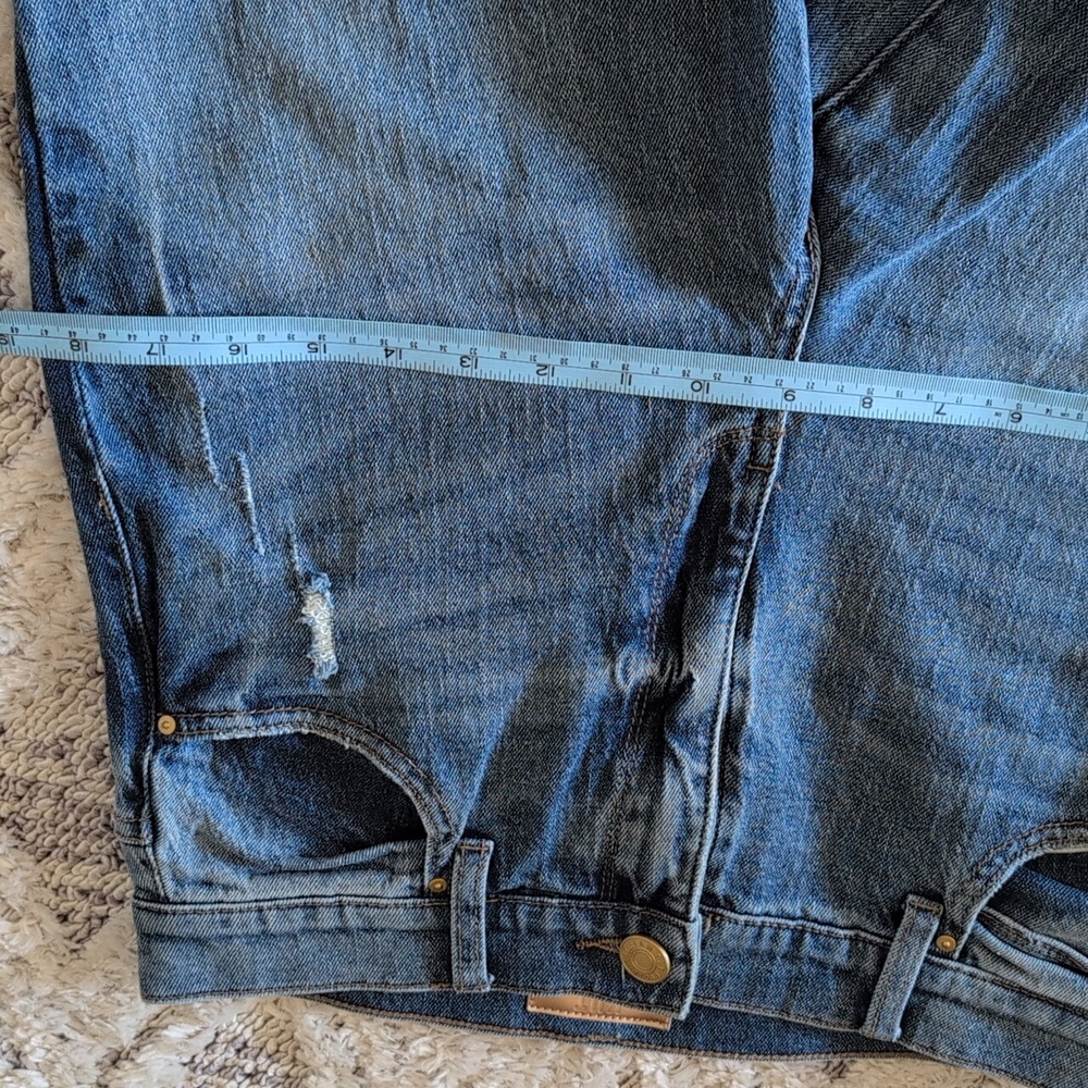 Kut from the Kloth Sienna Blue Cuffed Wide Leg Denim 4 - Picture 10 of 10